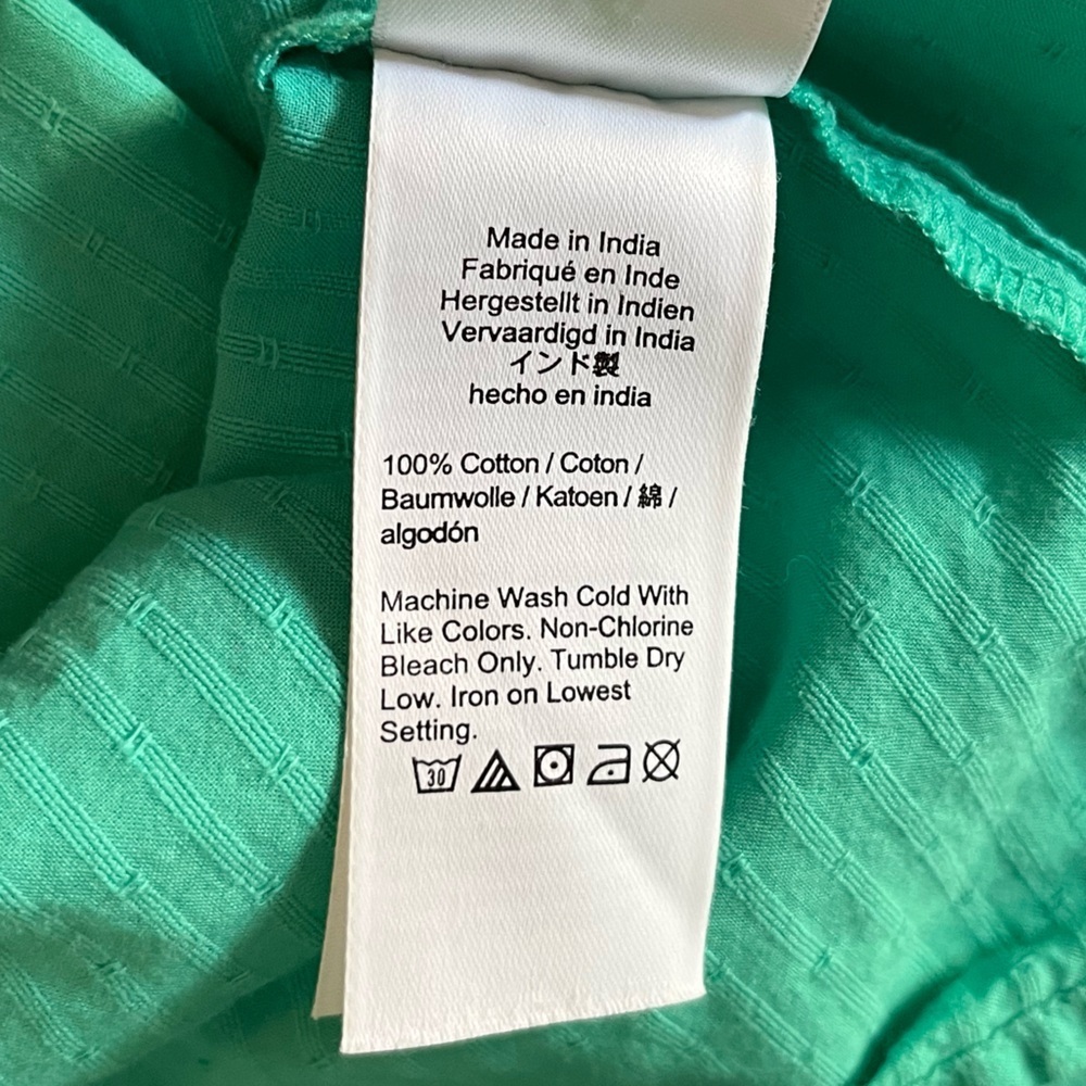 J. Crew Turquoise Ruffle Sleeve Blouse - Picture 8 of 8